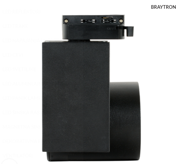 Koľajnicové svietidlo - reflektor 30W 3000K čierny