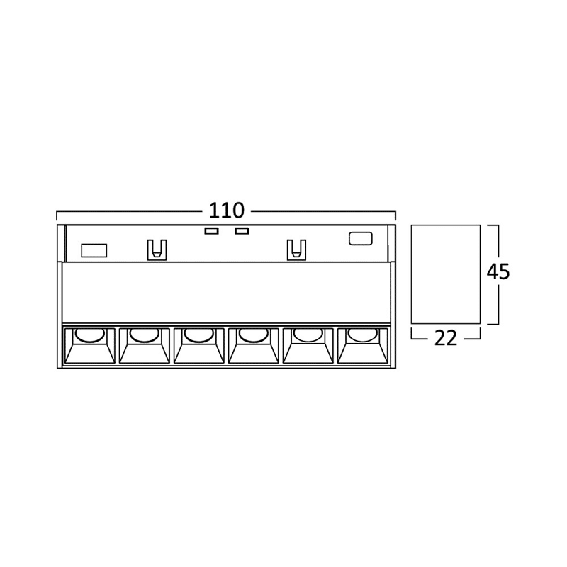 Magneticke LNS svietidla 6W 4000K