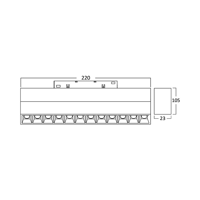 Magneticke WSL svietidla 12W 3000K