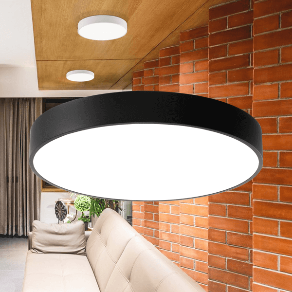 LED Stropné svietidlo BLADE 3u1 45W – Čierne okruhle