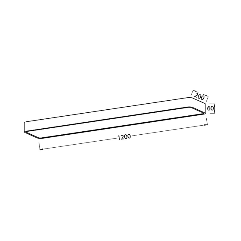 LED Stropné svietidlo BLADE 3u1 45W – Čierne pravouhle
