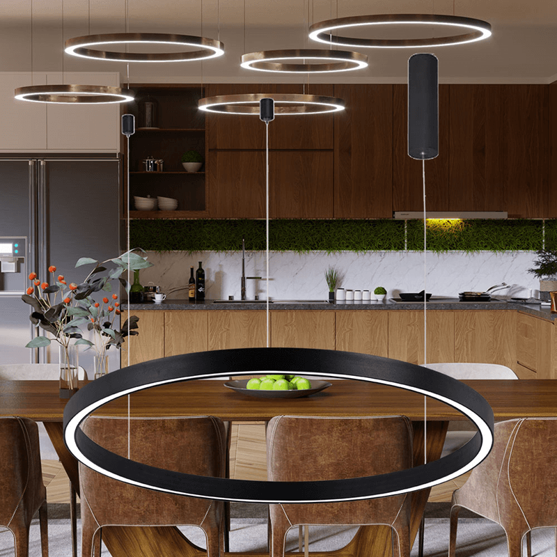 Luster na lanku LINA 45W 3u1 - čierny