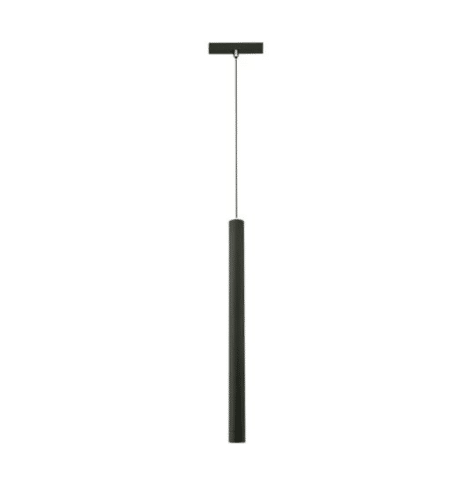 Elegantná čierna magnetická LED závesná lampa s teplým bielym svetlom, ideálna ako dizajnový prvok do obývačky alebo spálne
