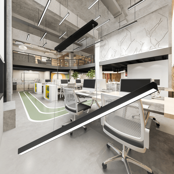 Luster na lanku LINA 30W 3u1 - čierny