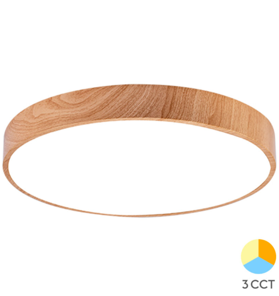 LED Stropné svietidlo BLADE 3u1 36W – Drevo okruhle