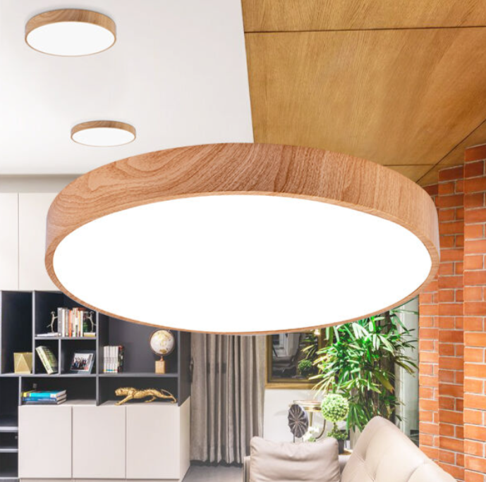 LED Stropné svietidlo BLADE 3u1 36W – Drevo okruhle