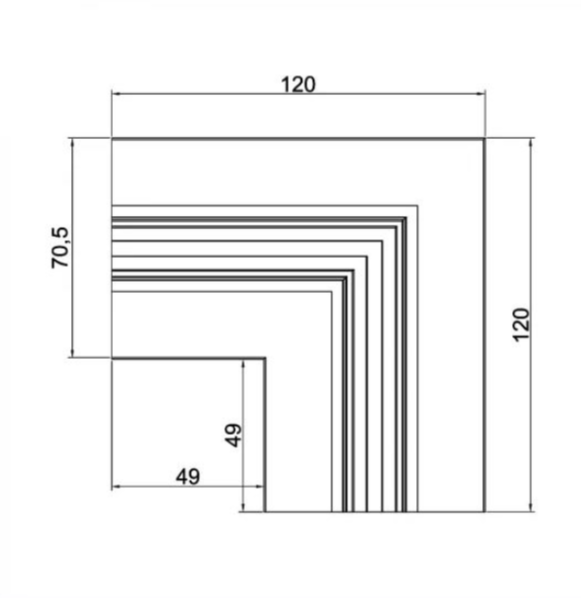 ROHOVÁ SPOJKA v tváre L + Napájací konektor v tvare L (Vstavana)