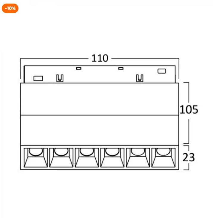 Magnetické koľajnicové svietidlo WSL 6W 4000K