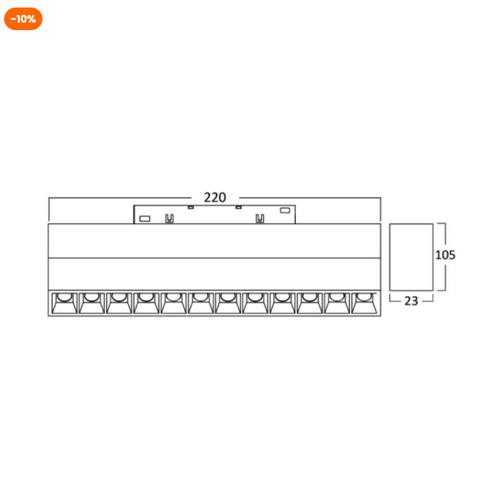 Magnetické koľajnicové svietidlo WSL 12W 4000K