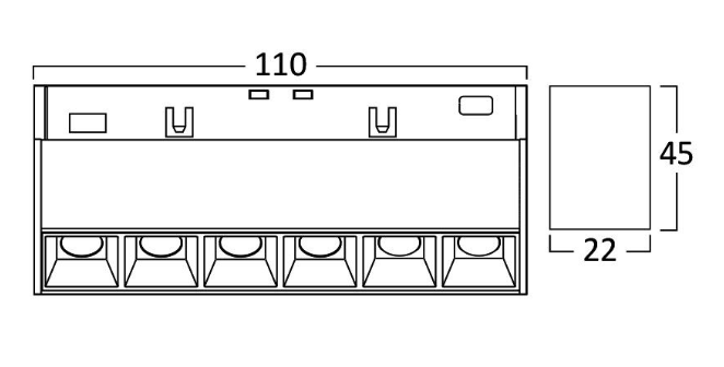 Magneticke LNS svietidla 6W 4000K