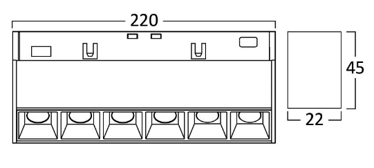 Magneticke LNS svietidla 12W 4000K