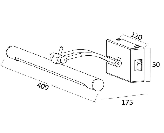 Kúpeľňové osvetlenie zrkadla - SARA 8W 3v1