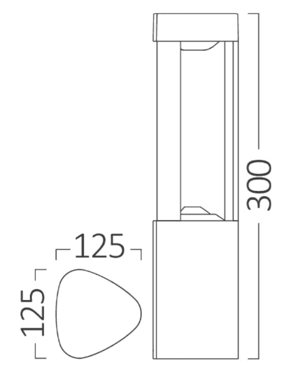 LED Vonkajšia lampa DALLAS-300 PLUS