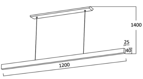 Luster na lanku LINA 30W 3u1 - biely