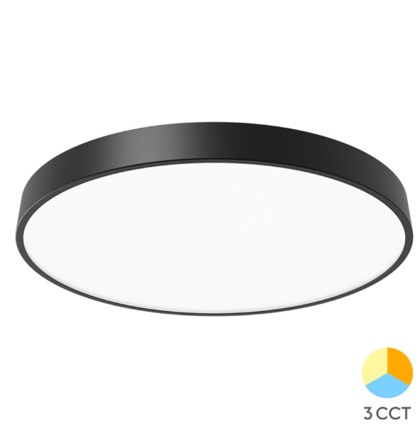 LED Stropné svietidlo BLADE 3u1 45W – Čierne okruhle