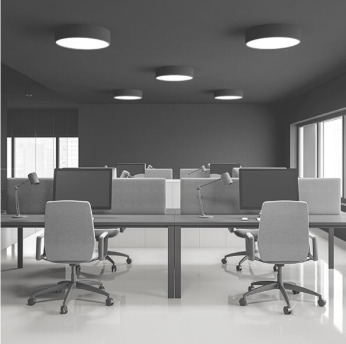 LED Stropné svietidlo BLADE 3u1 45W – Čierne okruhle