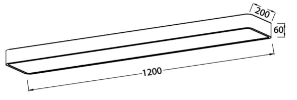 LED Stropné svietidlo BLADE 3u1 45W – Biele pravouhle