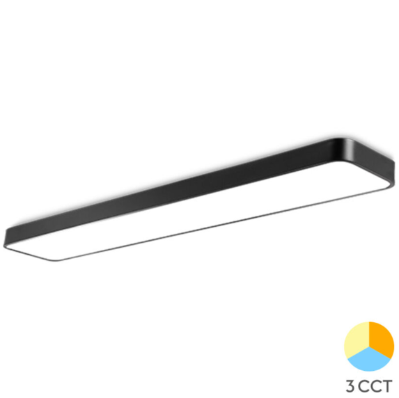 LED Stropné svietidlo BLADE 3u1 45W – Čierne pravouhle