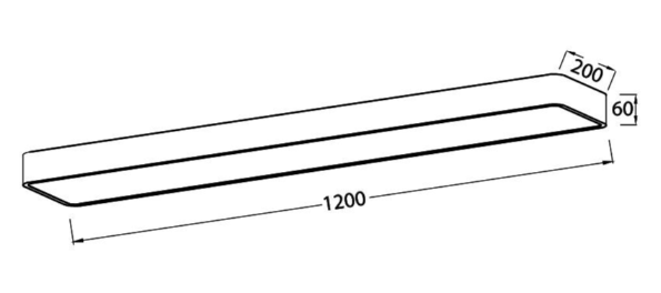LED Stropné svietidlo BLADE 3u1 45W – Čierne pravouhle