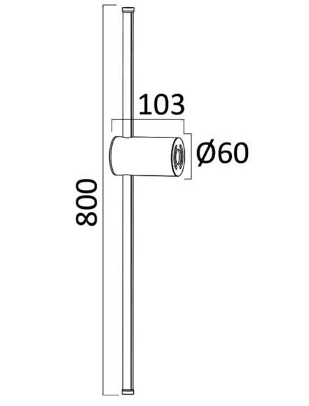 Nastenna lampa TINY - čierna