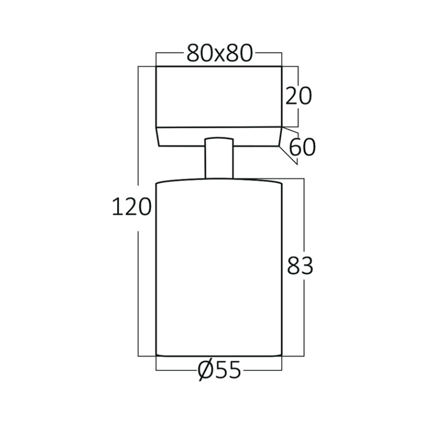 BETA bodové svetlo 1xGU10 - čierne