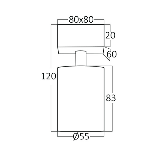 BETA bodové svetlo 1xGU10 - čierne