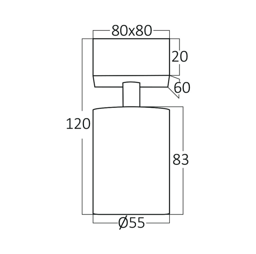 BETA bodové svetlo 1xGU10  - biele