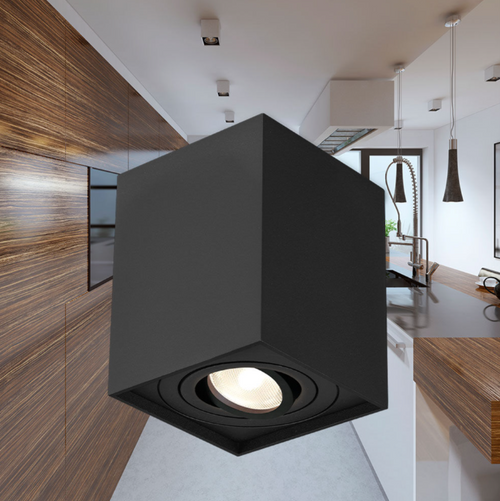 Bodové svietidlo GAMA - čierne štvorcove