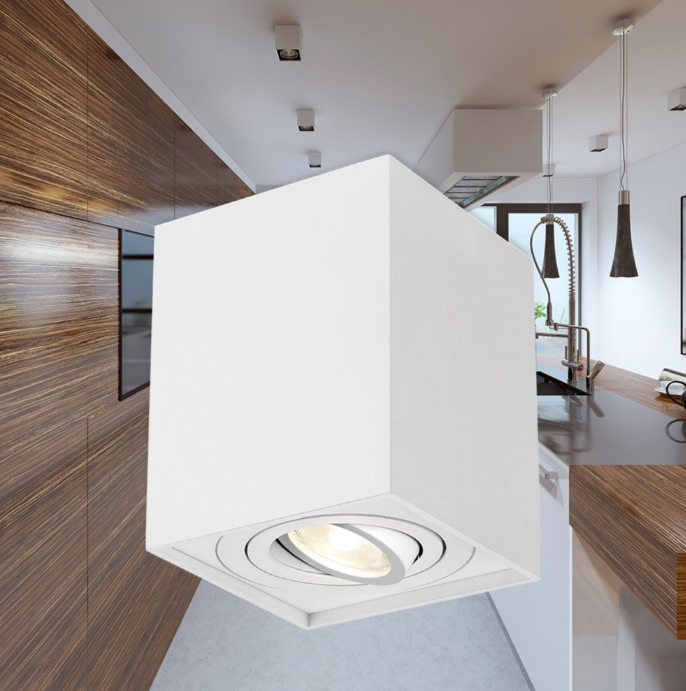 Bodové svietidlo GAMA - biele štvorcove