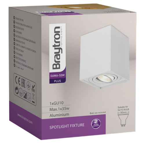 Bodové svietidlo GAMA - biele štvorcove