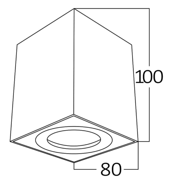 Bodové svietidlo GAMA - biele štvorcove