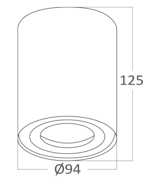 Bodové svietidlo GAMA - biele okruhle