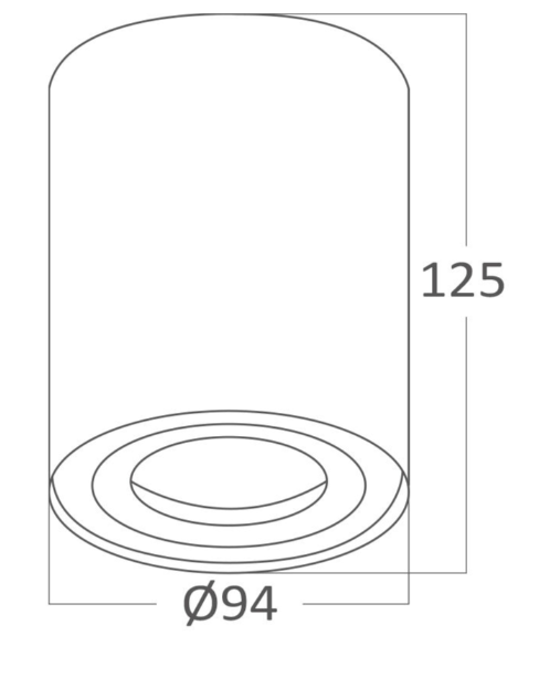 Bodové svietidlo GAMA čierne - okruhle