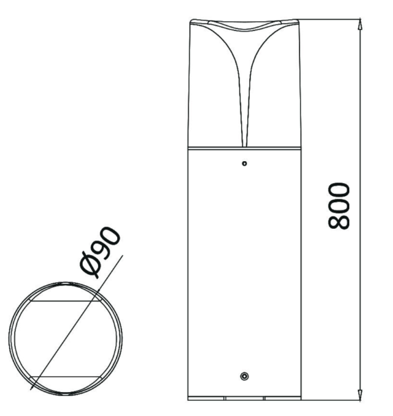 Stojacia lampa MILANO 800 1xE27 IP44