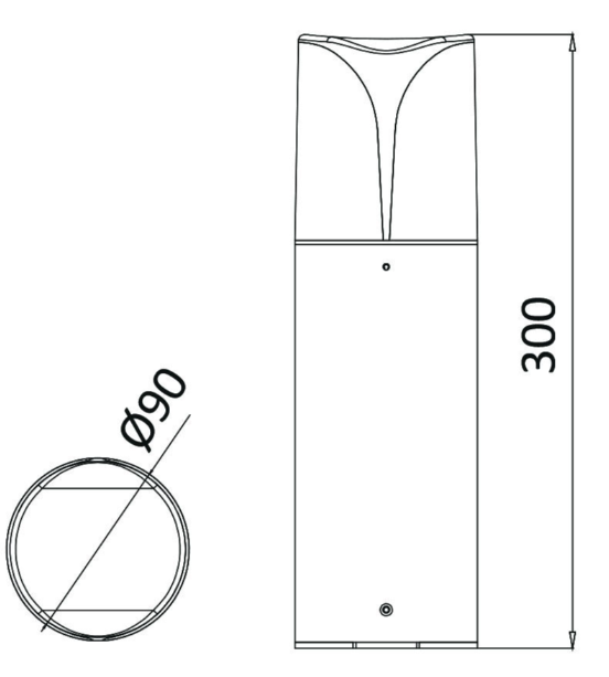 Stojacia lampa MILANO 300 1xE27 IP44