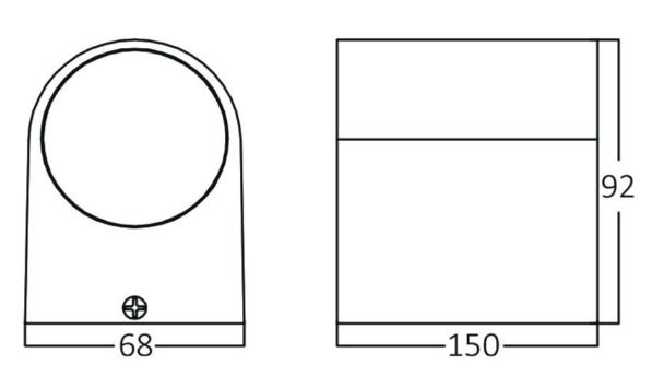 Nastenna lampa RITA 2xGU10 IP44 - Antracit