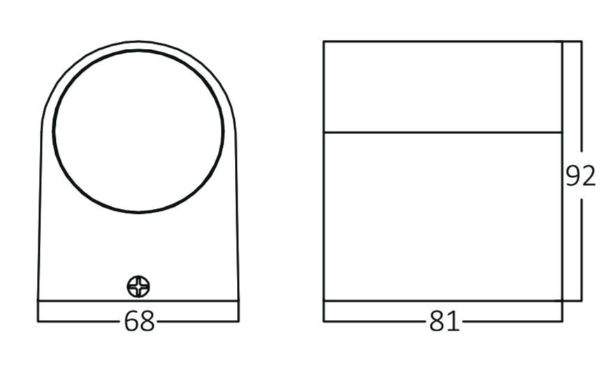 Nastenna lampa RITA 1xGU10 IP44 - Antracit