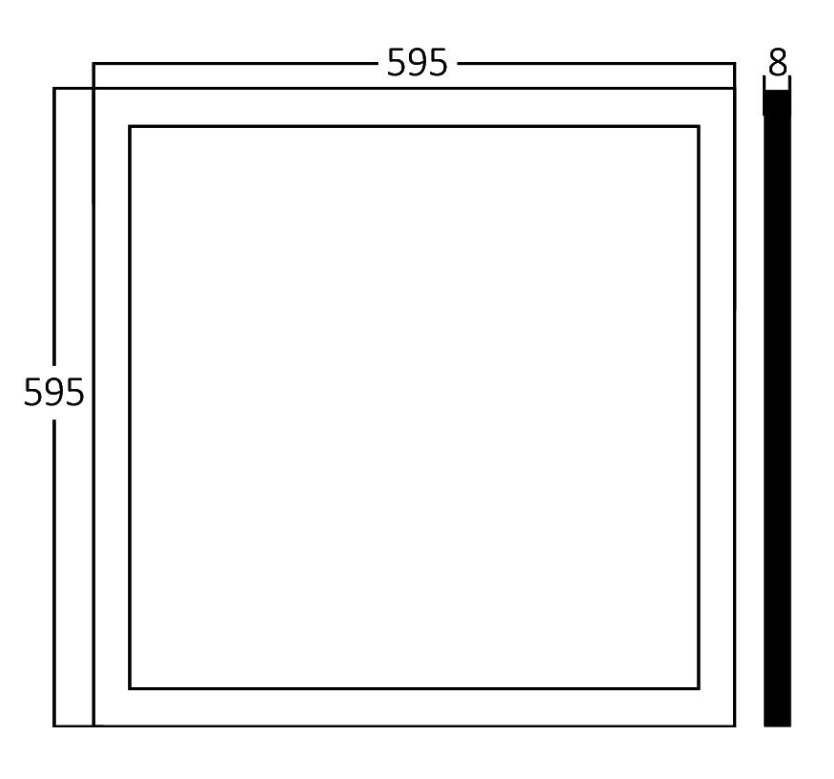 LED Panel 595x595 40W 4000K - Podhľadovy