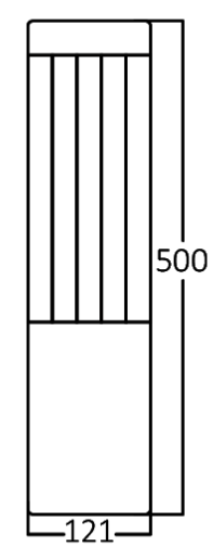 LED Vonkajšia lampa DALLAS-500
