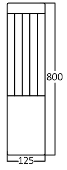 LED Vonkajšia lampa DALLAS-800