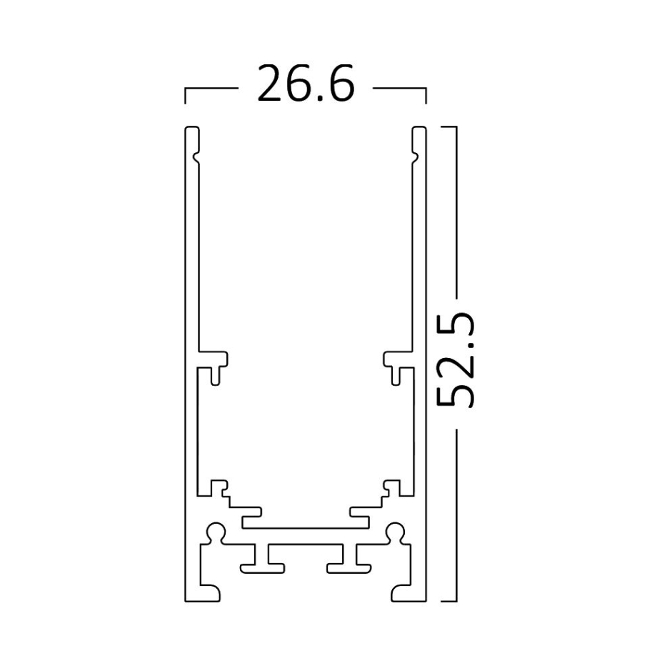 Magnetická kolajnica prisadená 1m