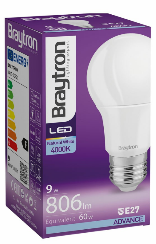 LED Žiarovka E27 9W 4000K
