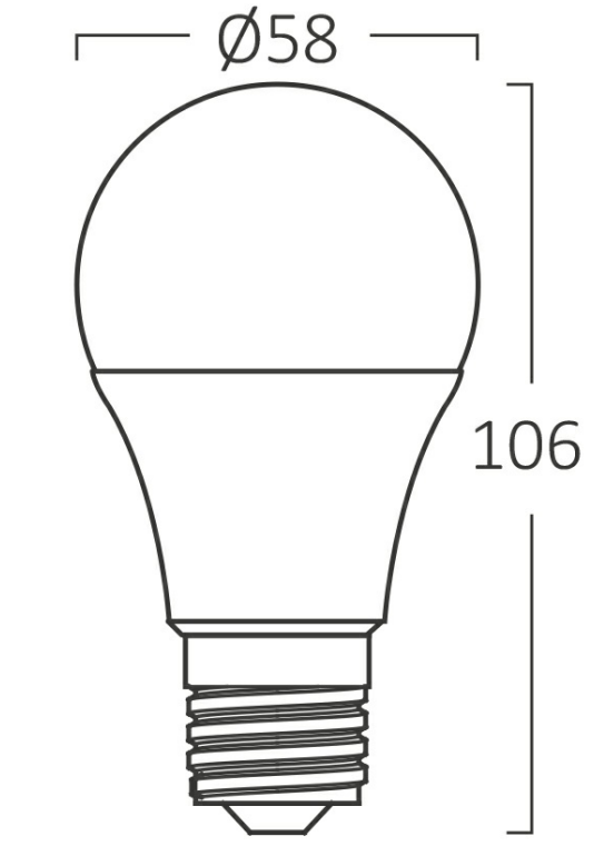 LED Žiarovka E27 9W 6500K